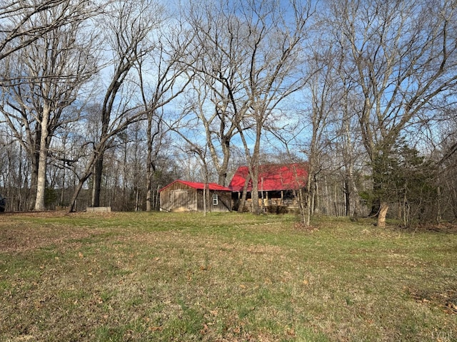 1228 Rosser Mill Rd, Pamplin, VA 23958 - view of grassy yard with a barn and an outdoor structure