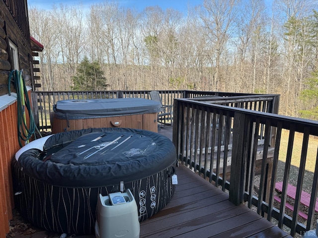 1228 Rosser Mill Rd, Pamplin, VA 23958 - deck featuring a hot tub and area for grilling