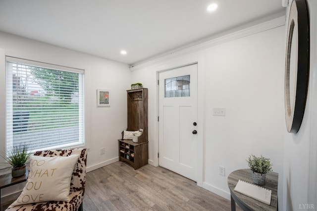 326 Jackson St, Lynchburg, VA 24504 - entrance foyer featuring light wood-type flooring, baseboards, and recessed lighting