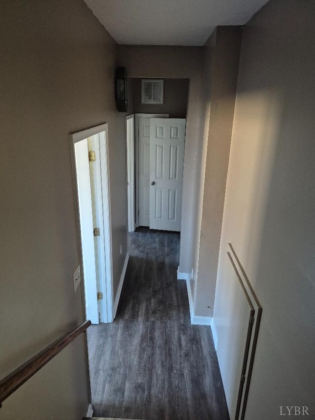759 Grants Hollow Rd, Monroe, VA 24574 - corridor featuring baseboards, dark wood finished floors, and visible vents
