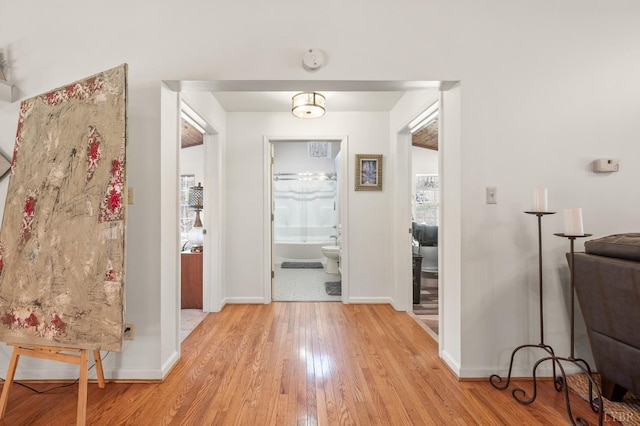 700 Cloudcroft Dr, Monroe, VA 24574 - hall featuring baseboards and light wood finished floors