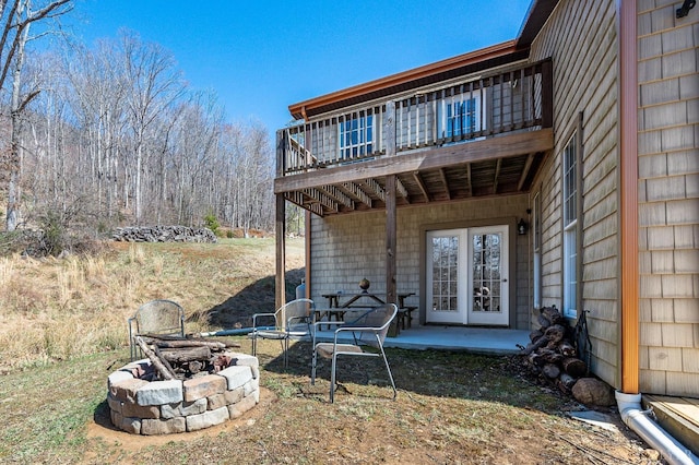 700 Cloudcroft Dr, Monroe, VA 24574 - exterior space featuring a patio and a fire pit