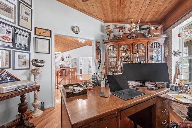 700 Cloudcroft Dr, Monroe, VA 24574 - office space with light wood-style floors and wooden ceiling