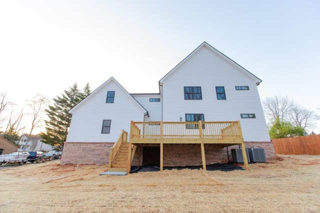 271 Riverside Dr, Lynchburg, VA 24503 - rear view of property featuring stairway and a deck