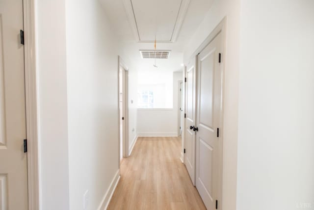 271 Riverside Dr, Lynchburg, VA 24503 - hallway featuring attic access and light wood-style flooring