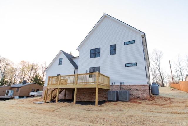 271 Riverside Dr, Lynchburg, VA 24503 - rear view of property featuring stairs and a wooden deck