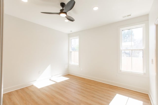 271 Riverside Dr, Lynchburg, VA 24503 - empty room with healthy amount of natural light, light wood-style flooring, recessed lighting, and ceiling fan