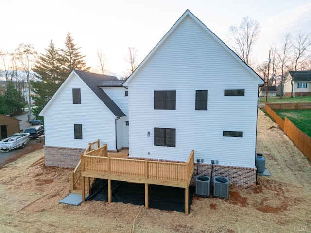 271 Riverside Dr, Lynchburg, VA 24503 - rear view of house with a wooden deck
