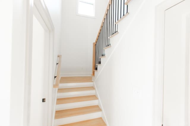 271 Riverside Dr, Lynchburg, VA 24503 - staircase with baseboards and wood finished floors