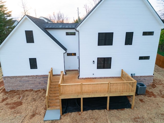 271 Riverside Dr, Lynchburg, VA 24503 - rear view of house featuring a deck and a shingled roof