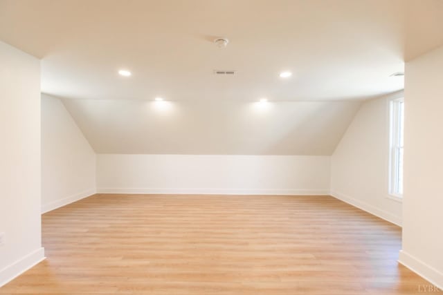 271 Riverside Dr, Lynchburg, VA 24503 - bonus room with vaulted ceiling, light wood-style floors, and recessed lighting
