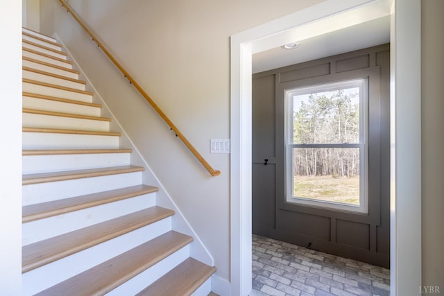 355 Camellia, Hurt, VA 24563 - stairs featuring brick patterned floor