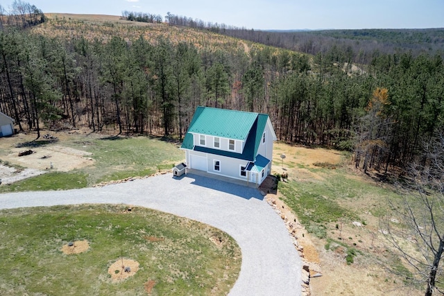 355 Camellia, Hurt, VA 24563 - aerial view of property and surrounding area featuring a heavily wooded area