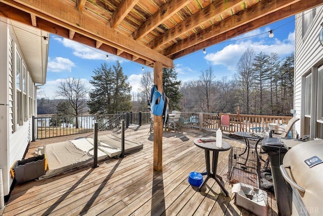 1014 Tall Tree Rd, Wirtz, VA 24184 - view of wooden terrace