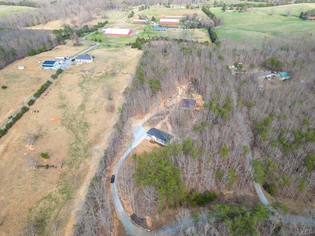 1381 Moccasin Path Trl, Huddleston, VA 24104 - birds eye view of property featuring a rural view