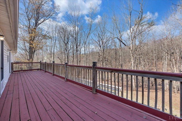 1309 Gate Ln, Moneta, VA 24121 - wooden terrace featuring a forest view