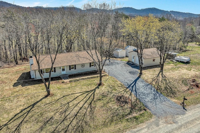 1330 Springfield Dr, Vinton, VA 24179 - view of subject property featuring a heavily wooded area and a mountain backdrop