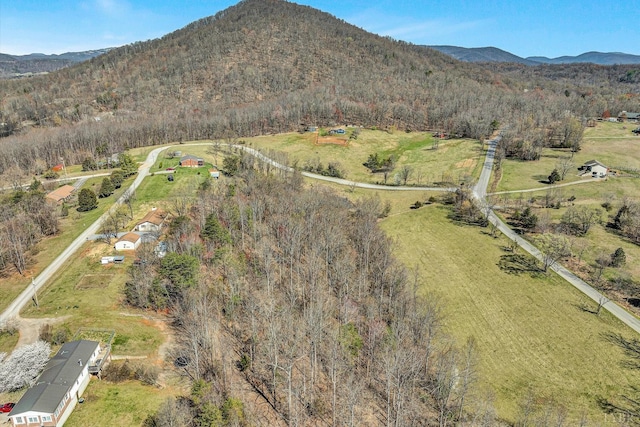 1330 Springfield Dr, Vinton, VA 24179 - aerial overview of property's location with a mountainous background and rural landscape
