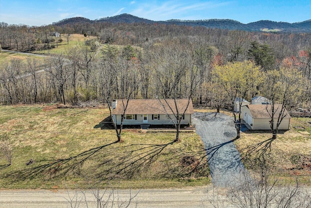 1330 Springfield Dr, Vinton, VA 24179 - view of subject property with a heavily wooded area and a mountainous background