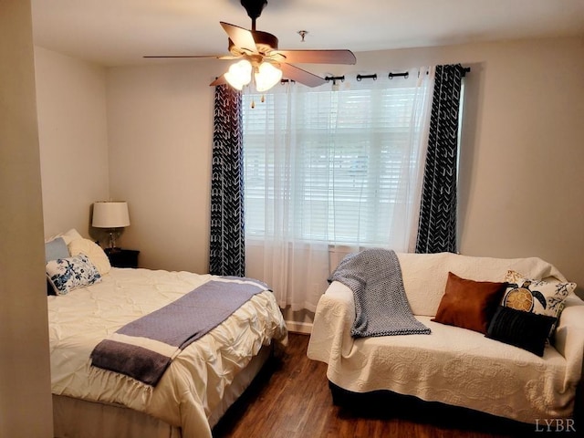 1245 Graves Harbor Dr Unit 2103, Huddleston, VA 24104 - bedroom with wood finished floors and a ceiling fan