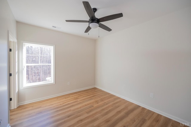 128 Brenleigh Ct Unit 102, Lynchburg, VA 24501 - unfurnished room featuring light wood-type flooring, baseboards, and a ceiling fan