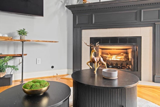 352 Wild Turkey Rd, Lynchburg, VA 24502 - detailed view of wood finished floors and a fireplace