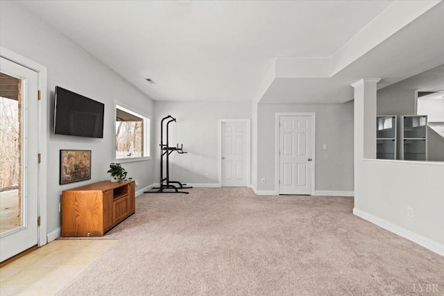 352 Wild Turkey Rd, Lynchburg, VA 24502 - exercise area featuring light colored carpet and baseboards
