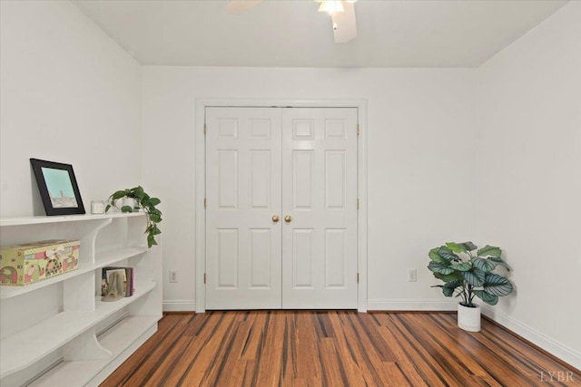 352 Wild Turkey Rd, Lynchburg, VA 24502 - unfurnished room with wood finished floors and ceiling fan