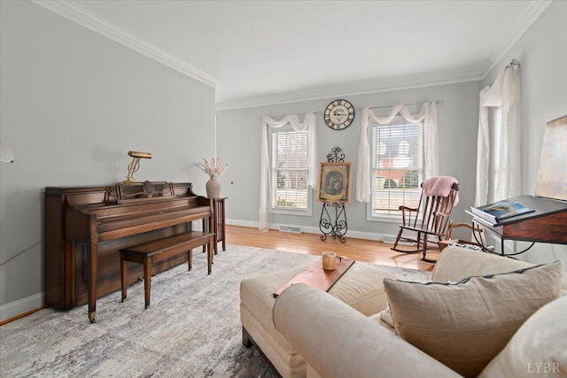 352 Wild Turkey Rd, Lynchburg, VA 24502 - living area featuring ornamental molding and wood finished floors