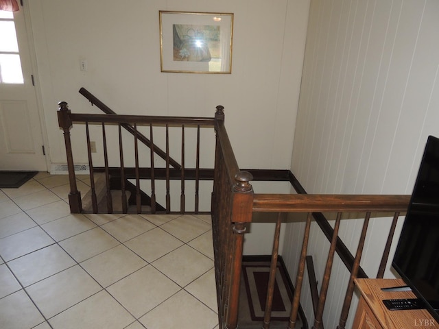 723 Custer Dr, Lynchburg, VA 24502 - staircase featuring tile patterned flooring and visible vents