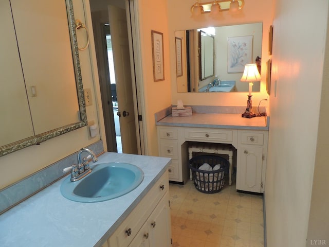 723 Custer Dr, Lynchburg, VA 24502 - bathroom with tile patterned floors and vanity