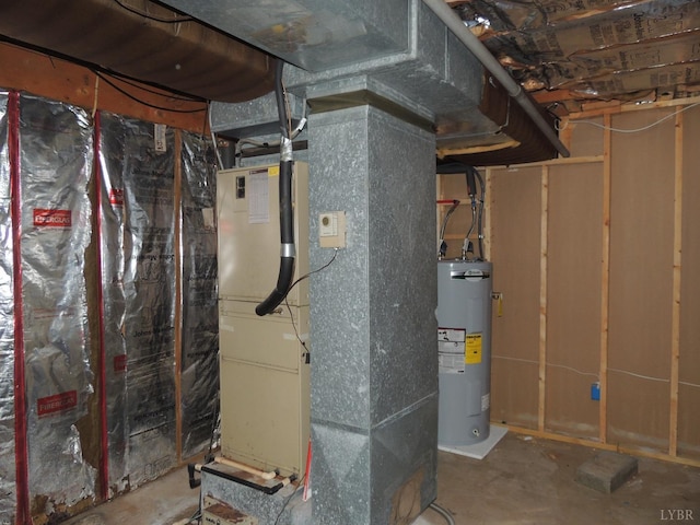 723 Custer Dr, Lynchburg, VA 24502 - utility room with heating unit and water heater