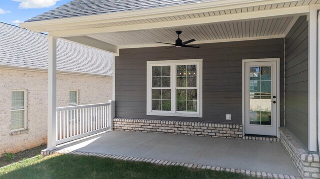117 Craftsman Way, Lynchburg, VA 24503 - view of patio / terrace featuring a porch and ceiling fan
