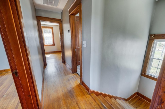 501 W Spencer Rd, Hurt, VA 24563 - hallway featuring healthy amount of natural light, light wood-style floors, and baseboards
