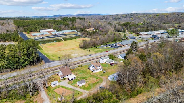 501 W Spencer Rd, Hurt, VA 24563 - aerial view of property and surrounding area featuring a forest