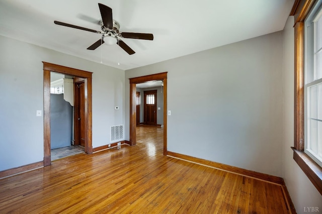 501 W Spencer Rd, Hurt, VA 24563 - unfurnished room featuring light wood-style floors, baseboards, and ceiling fan
