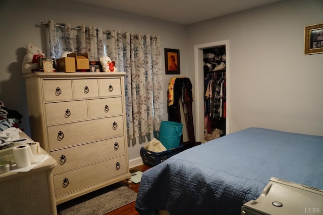 203 Marshall St, Brookneal, VA 24528 - bedroom with dark wood-type flooring and a closet