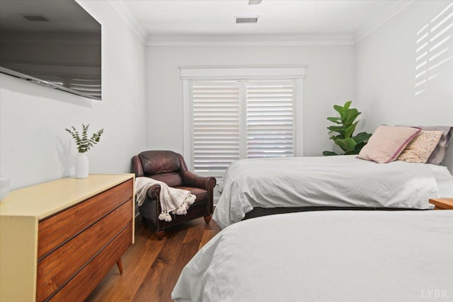 1031 Tori Ct, Forest, VA 24551 - bedroom featuring dark wood-style flooring and crown molding