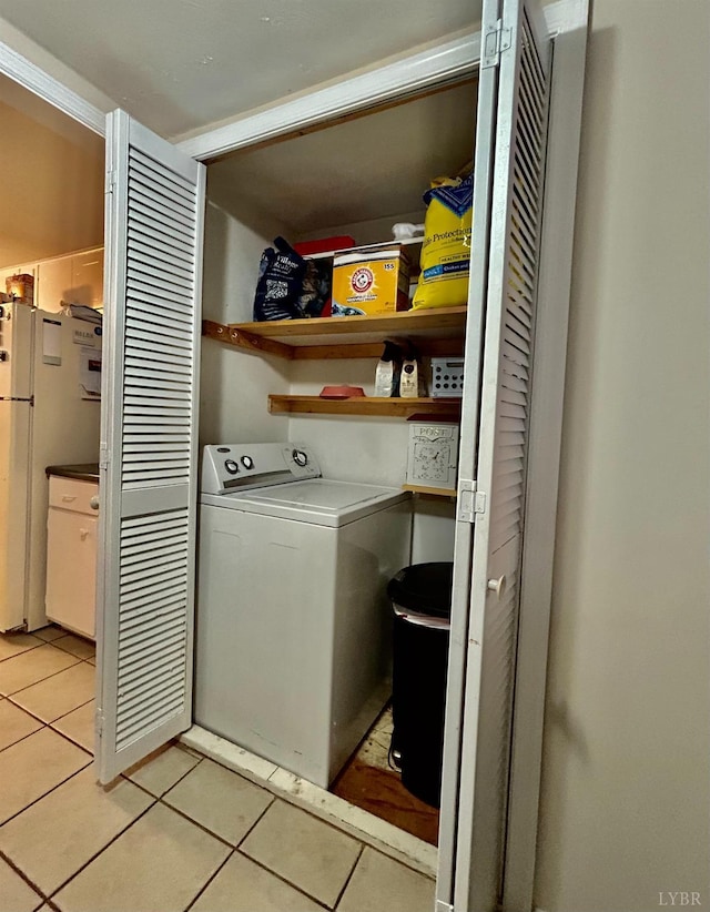 3101 Link Rd Unit 36, Lynchburg, VA 24503 - laundry room with washer / dryer and light tile patterned flooring