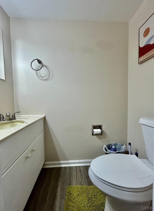 3101 Link Rd Unit 36, Lynchburg, VA 24503 - bathroom with toilet, vanity, wood finished floors, and baseboards