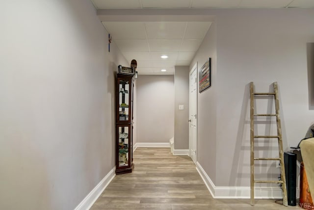 84 Jeter Ct, Lynchburg, VA 24501 - hallway with light wood finished floors, baseboards, recessed lighting, and a paneled ceiling