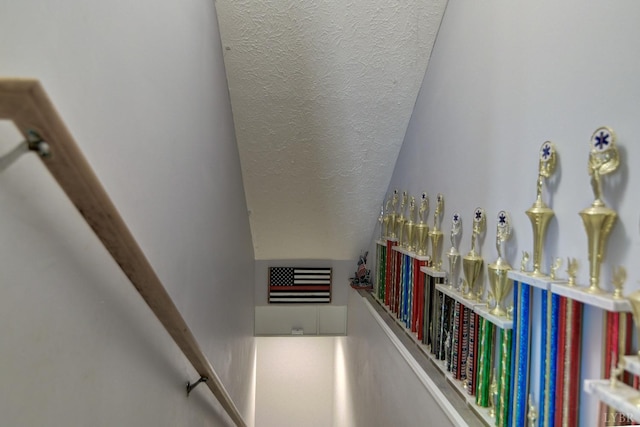 84 Jeter Ct, Lynchburg, VA 24501 - stairway with a textured ceiling