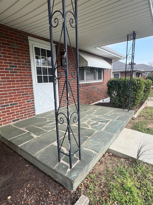 exterior details with brick siding