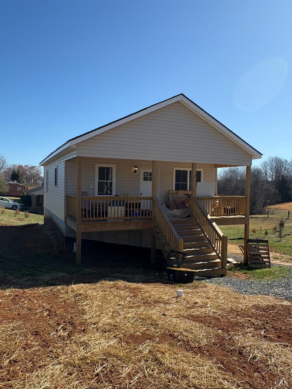 109 Ned Brown Rd, Amherst, VA 24521 - view of front of home featuring covered porch and stairway