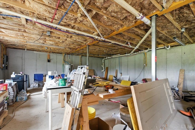 109 Ned Brown Rd, Amherst, VA 24521 - unfinished basement with electric water heater
