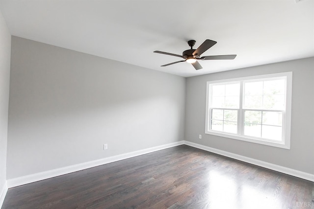 14 Deer Hollow Rd, Forest, VA 24551 - empty room featuring baseboards, a ceiling fan, and dark wood finished floors