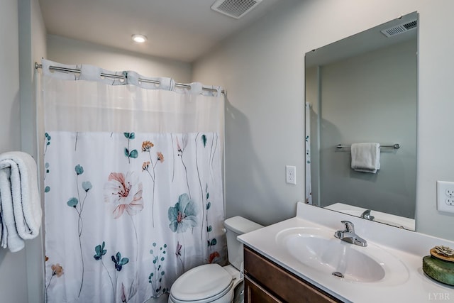 201 Thicket Dr, Lynchburg, VA 24501 - bathroom with toilet, vanity, and a shower with shower curtain