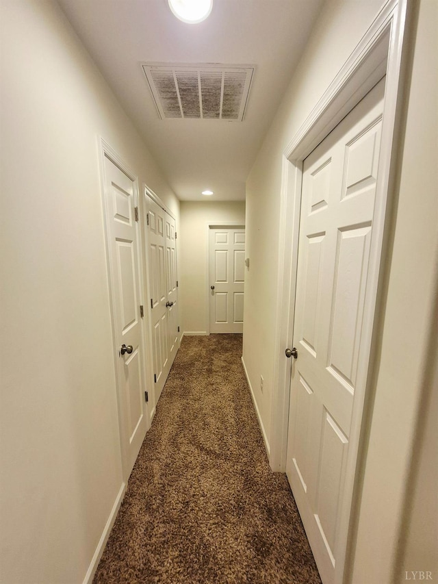 188 Oak Spring Ln, Madison Heights, VA 24572 - hall with dark colored carpet and recessed lighting