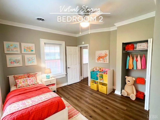 2024 Poplar St, Lynchburg, VA 24504 - bedroom with wood finished floors, crown molding, and a closet