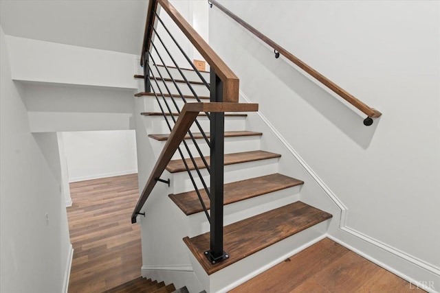 1148 Val Ter, Forest, VA 24551 - staircase featuring baseboards and wood finished floors